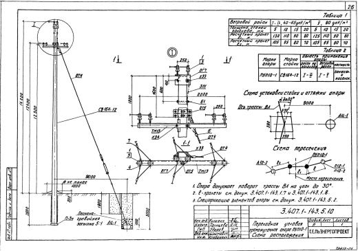 Переходная угловая промежуточная опора ПУП10-1