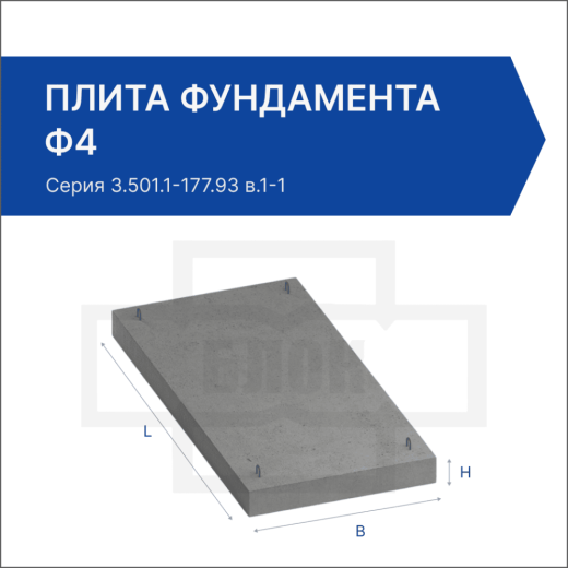 Плита фундамента Ф4