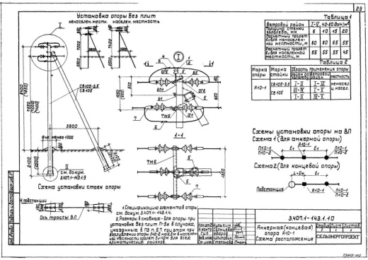 Анкерная концевая опора А10-1 Анкерная концевая опора А10-1