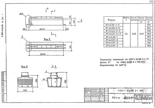 Ригель 2Р 6.2.23-4