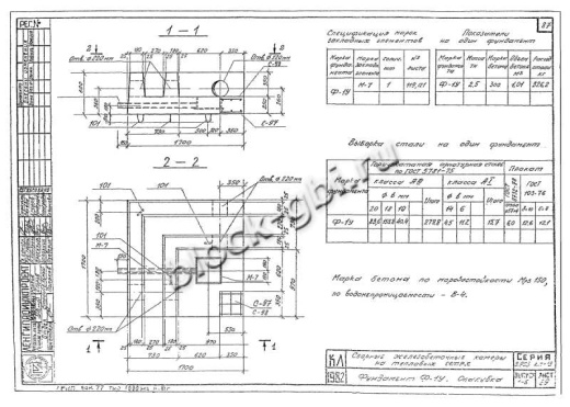 Фундамент камеры футерованный Ф-1У-фут